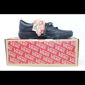 Vans mens leather triple black VN0A38G1PXP OLD SKOOL CHOOSE MENS SIZE